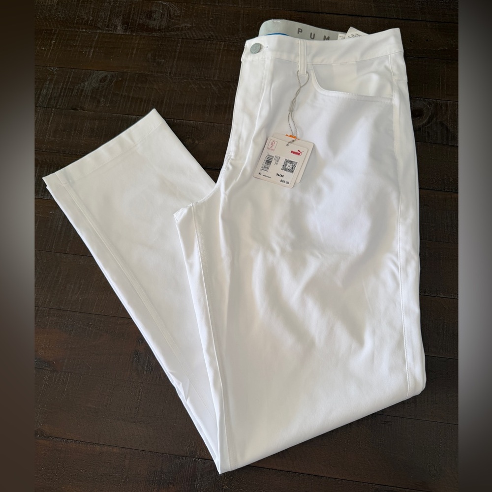 Men’s Performance Fit Puma White Golf Pants 34/32